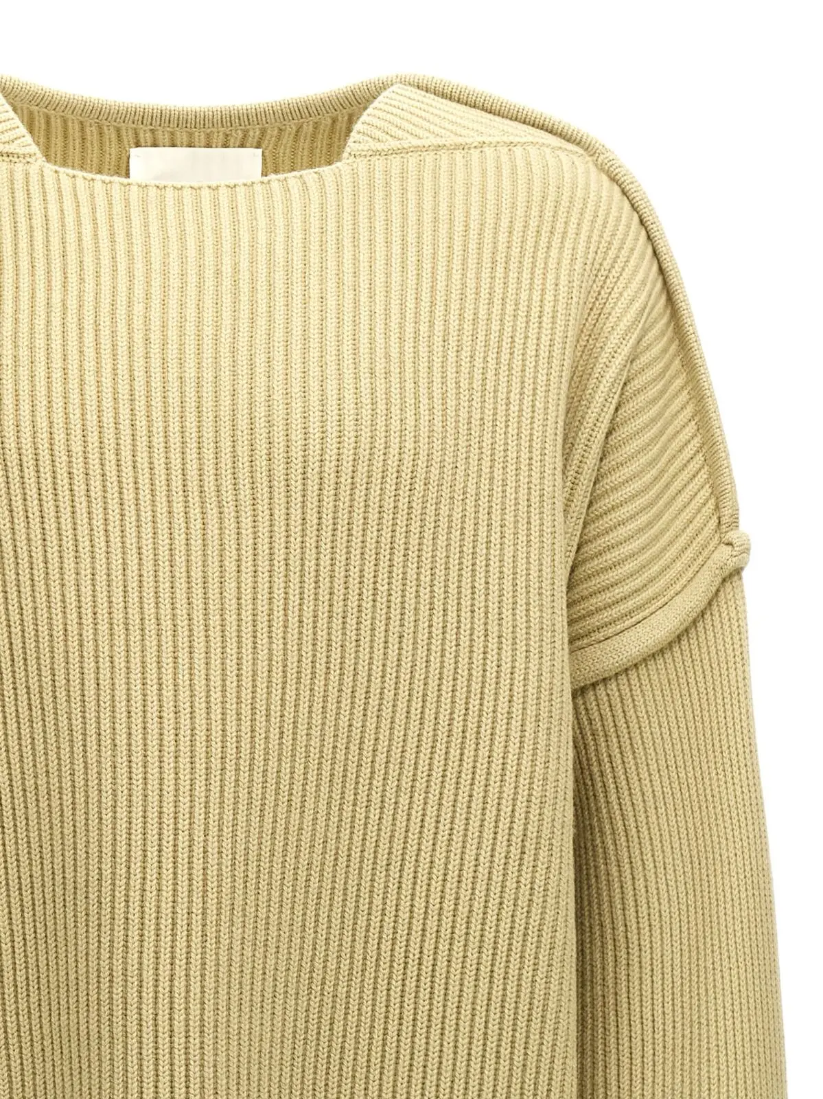 Светр із геометричним вирізом Jil Sander Зелений 3 Geometric neckline sweater Man JIL SANDER Green