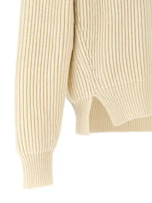'Chunky' sweater 100% wool JIL SANDER White