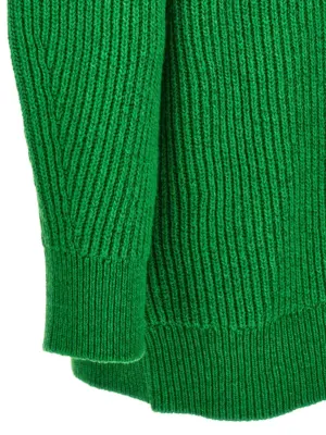 Oversized sweater 56% cotton 41% wool 3% polyamide JIL SANDER Green