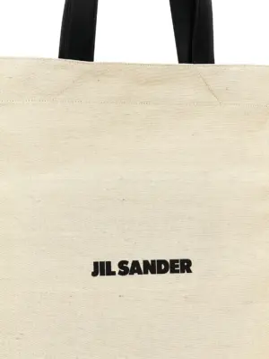 Medium 'Flat' shopping bag Man JIL SANDER White/Black