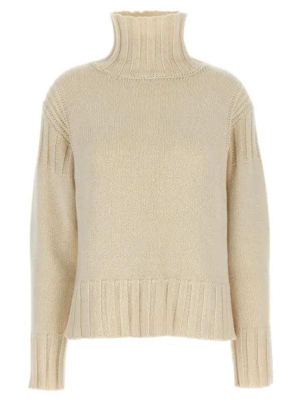 Ribbed detail sweater JIL SANDER White