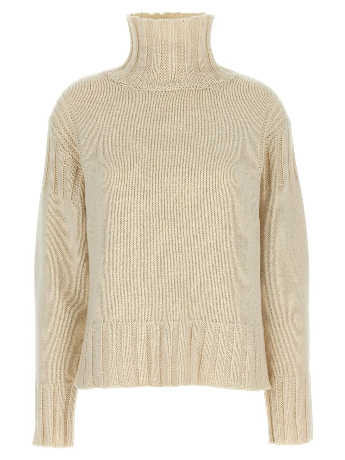 Светр з ребристими деталями Jil Sander Білий 1 Ribbed detail sweater JIL SANDER White