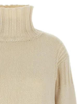 Ribbed detail sweater Woman JIL SANDER White