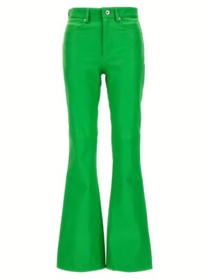 Leather bootcut trousers J.W.ANDERSON Green