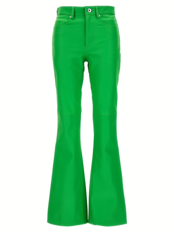 Leather bootcut trousers J.W.ANDERSON Green
