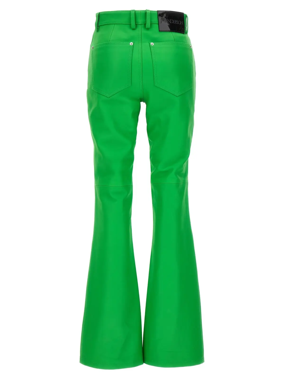 Брюки Leather bootcut J.W.Anderson Зелений 2 Leather bootcut trousers LO0008LT0077500 J.W.ANDERSON Green