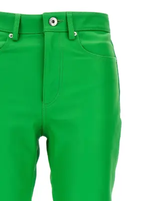 Leather bootcut trousers Woman J.W.ANDERSON Green
