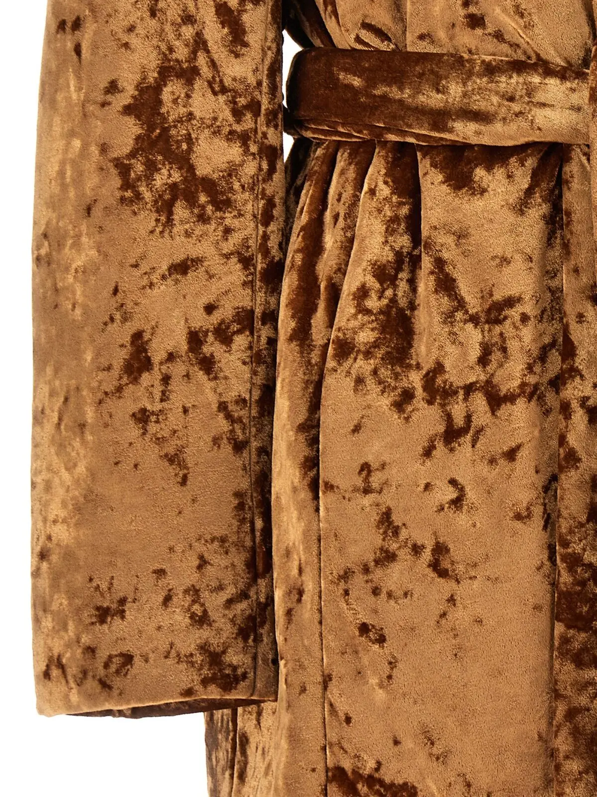 Пальто Crushed velvet Atlein Коричневий 4 'Crushed velvet' coat 94% polyester 6% elastane ATLEIN Brown