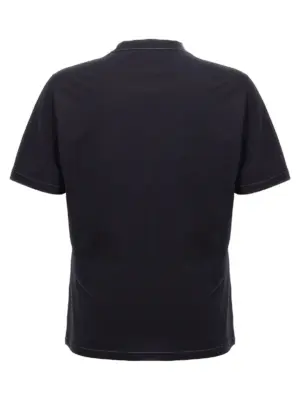 Logo embroidery t-shirt M0B131328GCW361 BRUNELLO CUCINELLI Blue