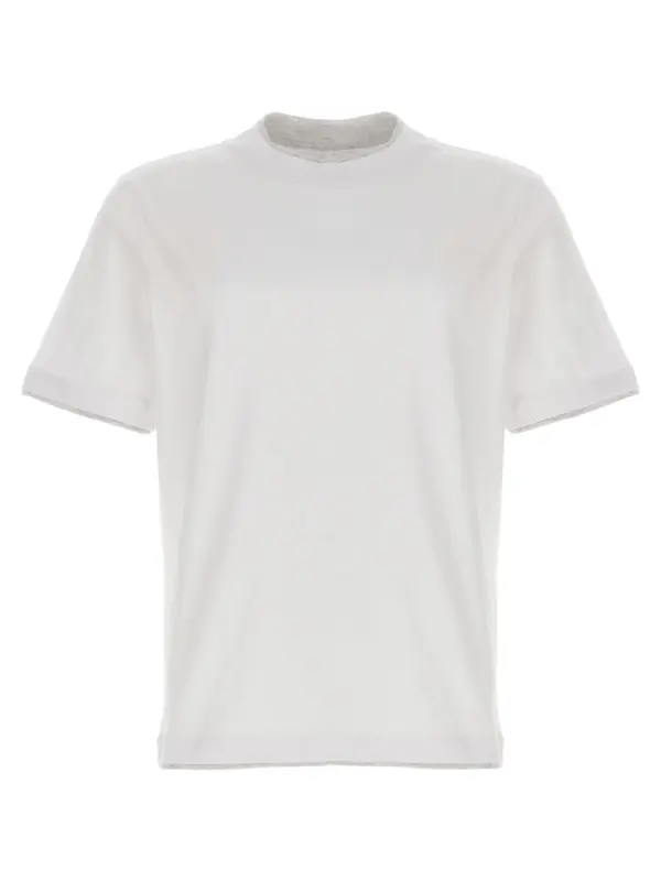 Double layer t-shirt BRUNELLO CUCINELLI White