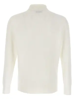 Ribbed polo shirt M29400105CO312 BRUNELLO CUCINELLI White