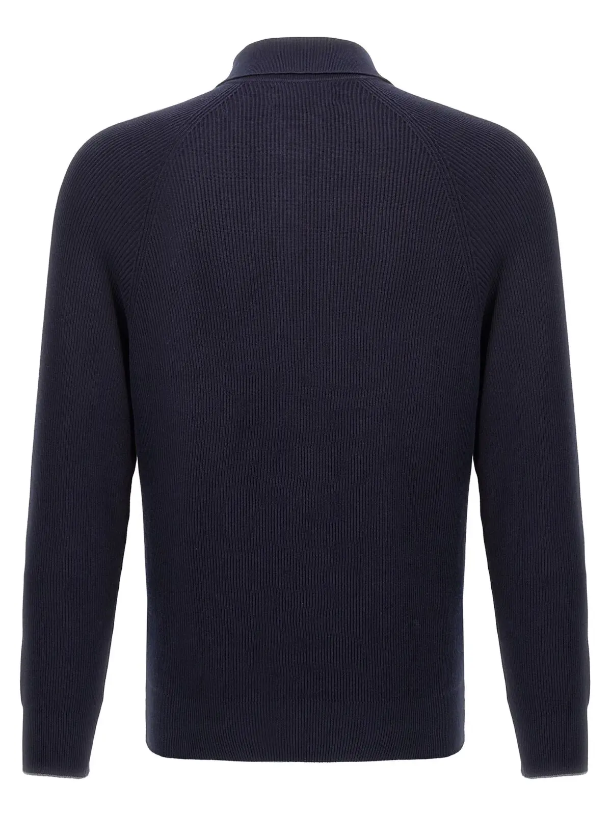 Сорочка Brunello Cucinelli Ribbed polo Синя 2 Ribbed polo shirt M29400105CW425 BRUNELLO CUCINELLI Blue