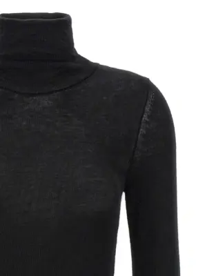 Silk cashmere turtleneck sweater Woman TOM FORD Black