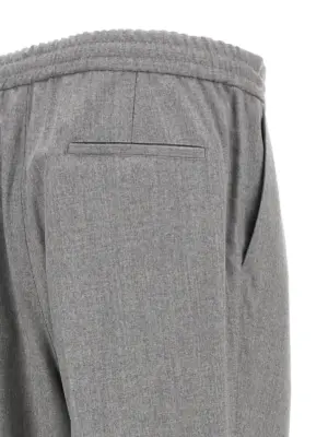 Front pleat pants 100% wool BRUNELLO CUCINELLI Gray