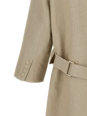 'Mescal’ trench coat 100% linen MAX MARA Beige
