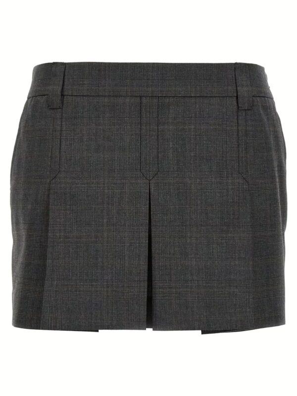 Prince of Wales skirt MIU MIU Gray