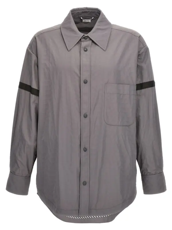 'Snap Front' overshirt THOM BROWNE Gray