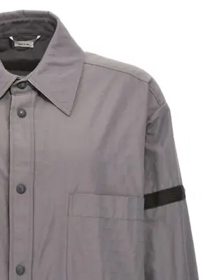'Snap Front' overshirt Man THOM BROWNE Gray