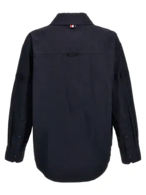'Snap Front' overshirt MJO165OF0496415 THOM BROWNE Blue