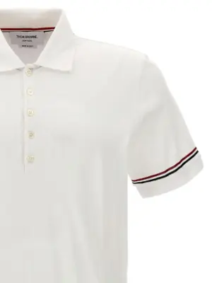 'RWB' polo shirt Man THOM BROWNE White