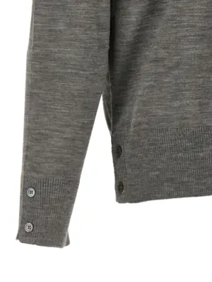 '4 Bar' sweater 100% virgin wool THOM BROWNE Gray