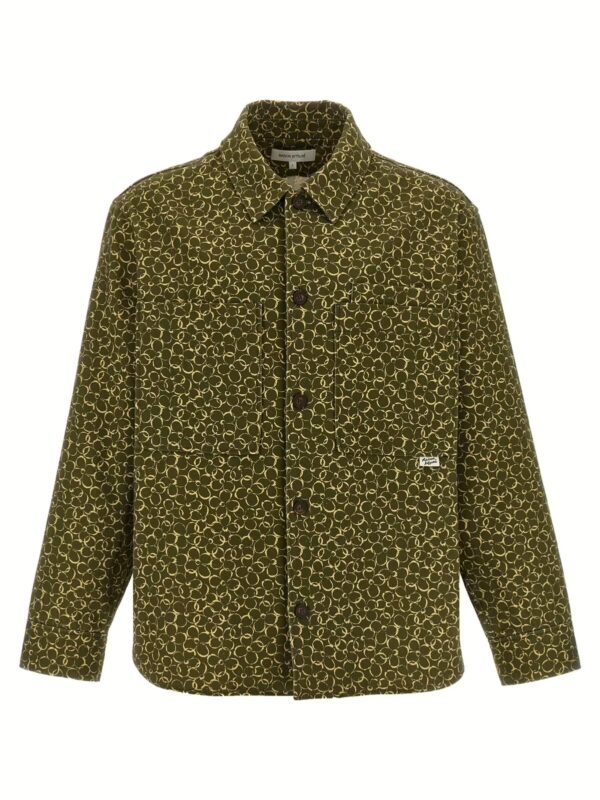 Floral print overshirt MAISON KITSUNE Green