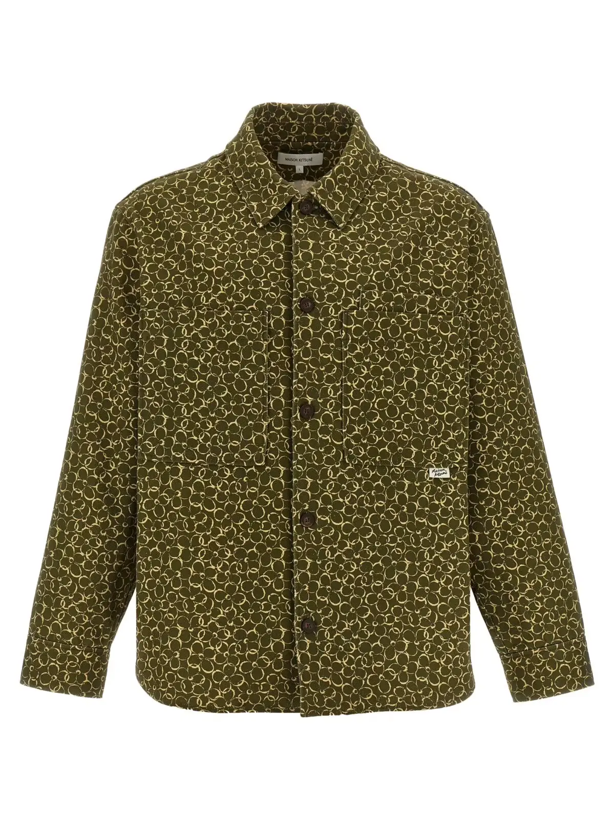 Овершерт з квітковим принтом Maison Kitsune Зелений 1 Floral print overshirt MAISON KITSUNE Green
