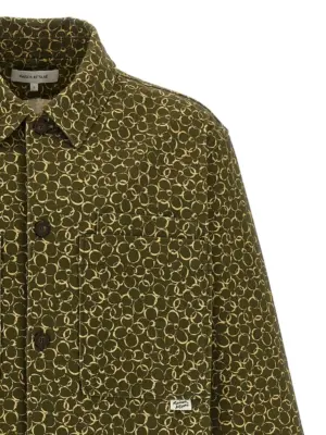Floral print overshirt Man MAISON KITSUNE Green