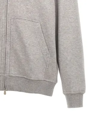 Hoodie 64% cotton 26% polyamide 6% cashmere 4% silk BRUNELLO CUCINELLI Gray