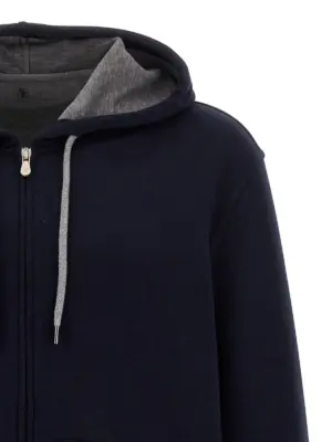 Hoodie Man BRUNELLO CUCINELLI Blue