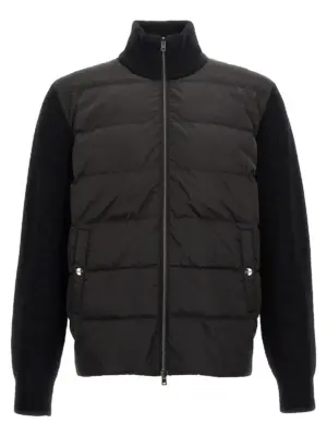 Two-material puffer jacket HERNO Black