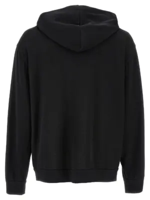 'Precious Zipper Pull' Hoodie. MP828SB806C9185 BRUNELLO CUCINELLI Black