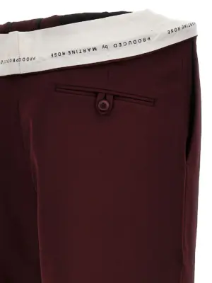 'Rolled Waistband Tailored' pants 100% polyester MARTINE ROSE Bordeaux