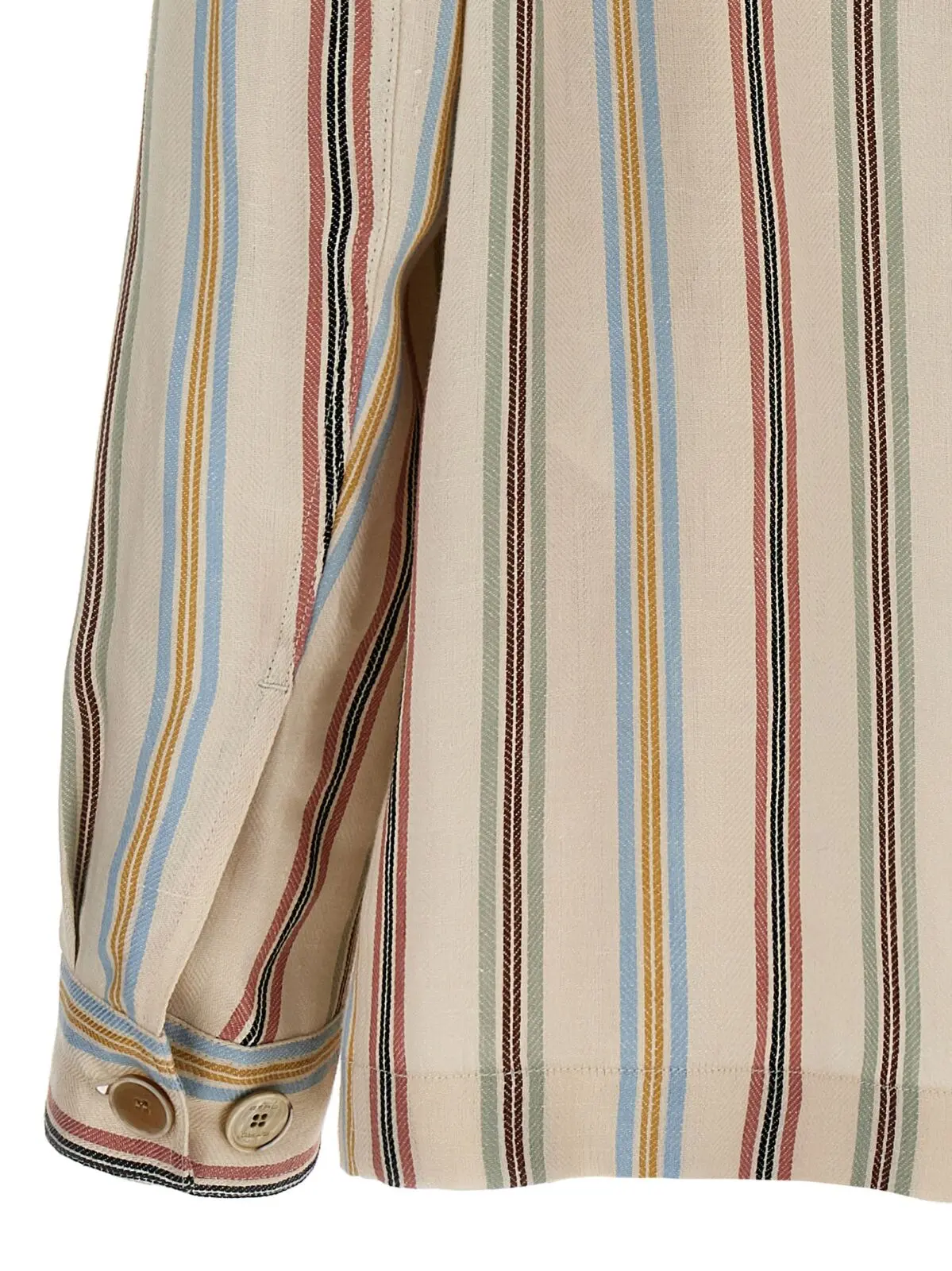 Овершерт в смугу Etro Багатокольоровий 4 Striped overshirt 100% linen ETRO Multicolor