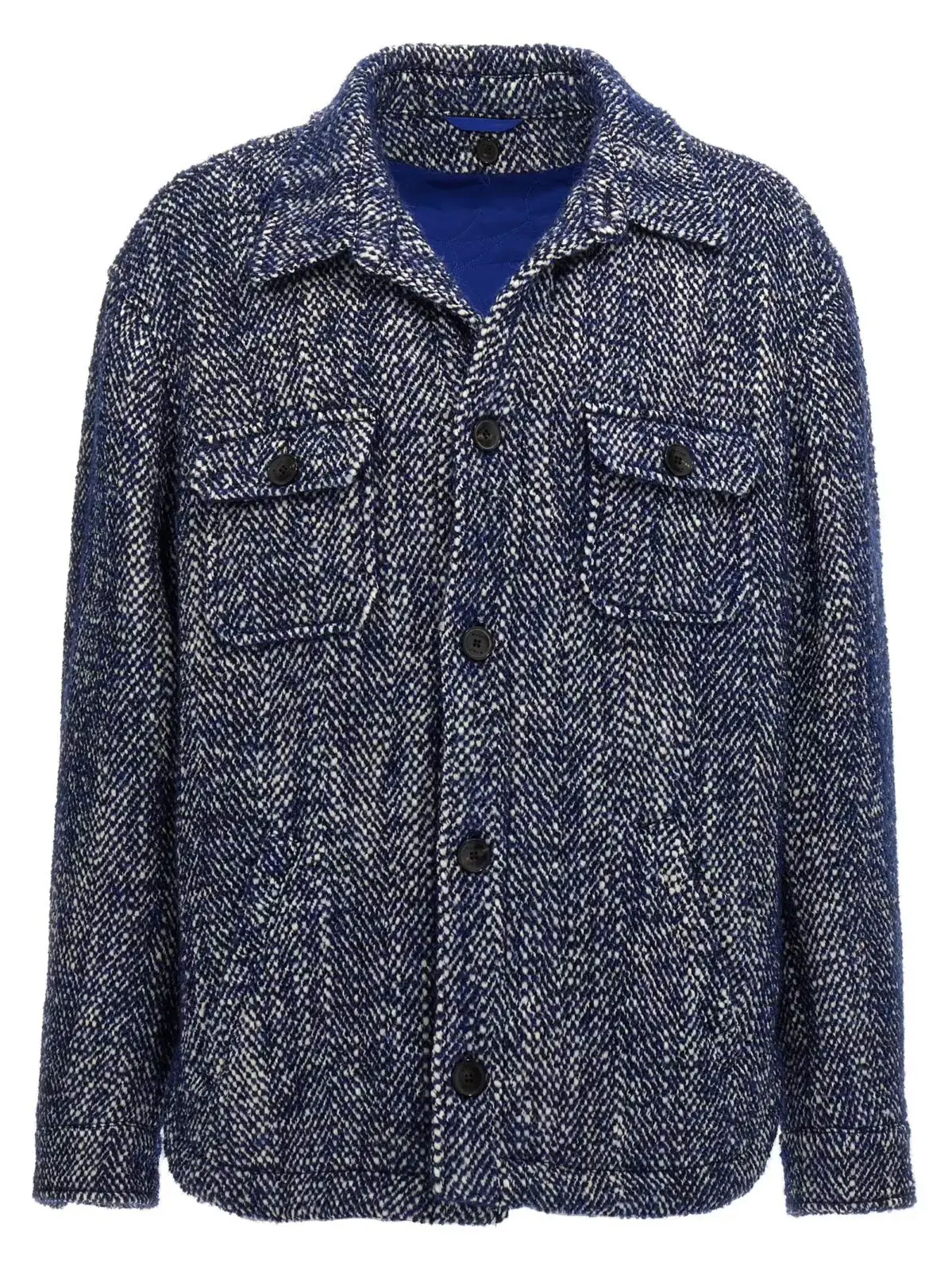 Куртка з шевроном із вовни Etro Синя 1 Chevron wool jacket ETRO Blue