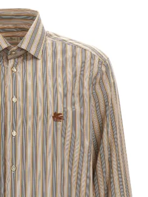 Logo embroidery shirt Man ETRO Multicolor