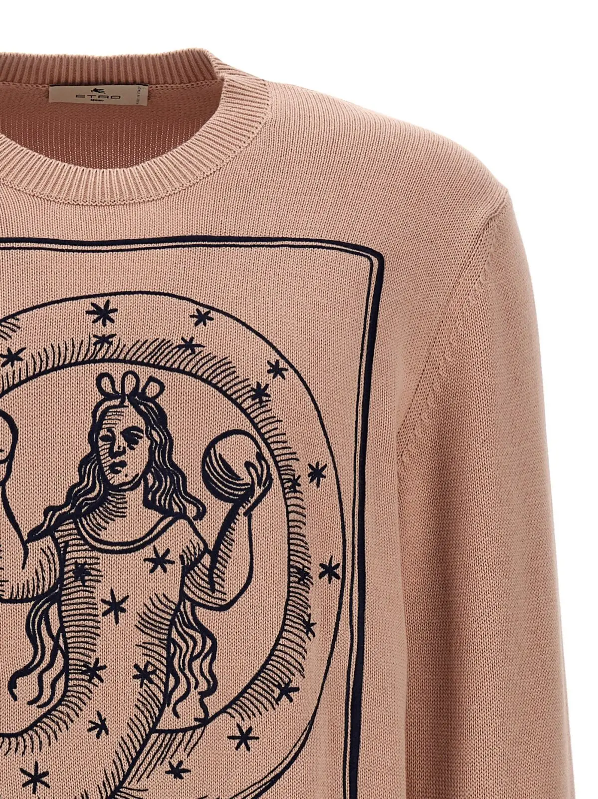 Светр з вишивкою логотипу Etro 3 Logo embroidery sweater Man ETRO Pink