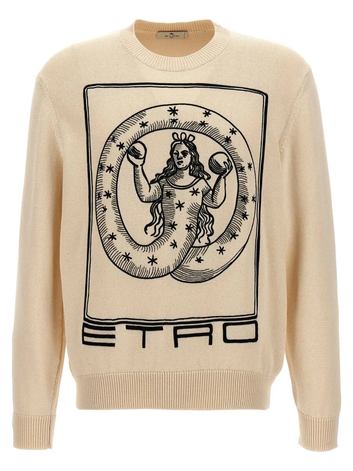 Светр з вишивкою логотипу Etro 1 Logo embroidery sweater ETRO Beige
