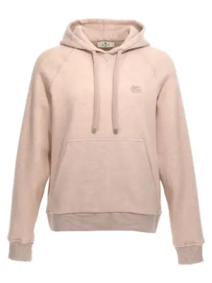 Logo embroidery wool hoodie ETRO Beige