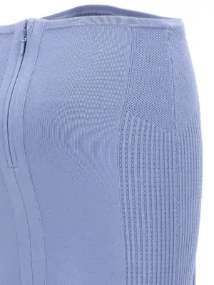'Mix' skirt 71% re-vi 15% pl 13% nylon 1% spx HERVE LEGER Light Blue