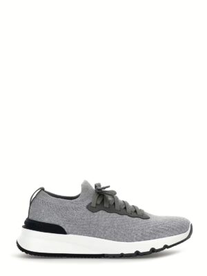 Knitted sneakers BRUNELLO CUCINELLI Gray