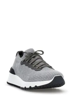 Knitted sneakers MZUPMBO252CB308 BRUNELLO CUCINELLI Gray