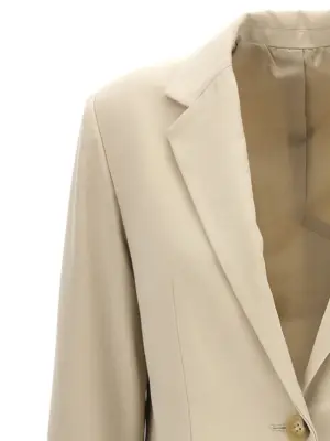 Logo band blazer Woman HELMUT LANG Beige