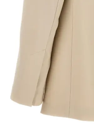 Logo band blazer 53% polyester 43% virgin wool 4% elastane HELMUT LANG Beige