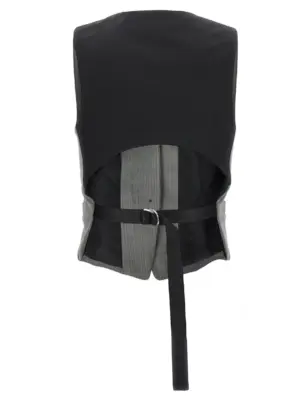 Chevron vest N09HW104ACX HELMUT LANG White/Black