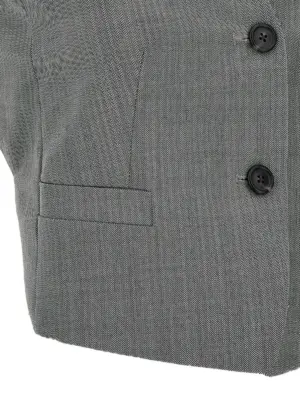 Chevron vest 48% wool 48% polyester 4% elastane HELMUT LANG White/Black