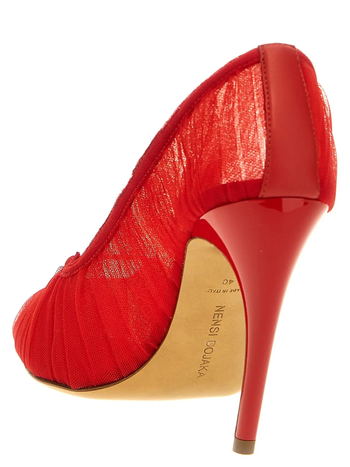 Туфлі з тюлем Nensi Dojaka Червоні 2 Tulle pumps ND23FWSC41010ARED NENSI DOJAKA Red
