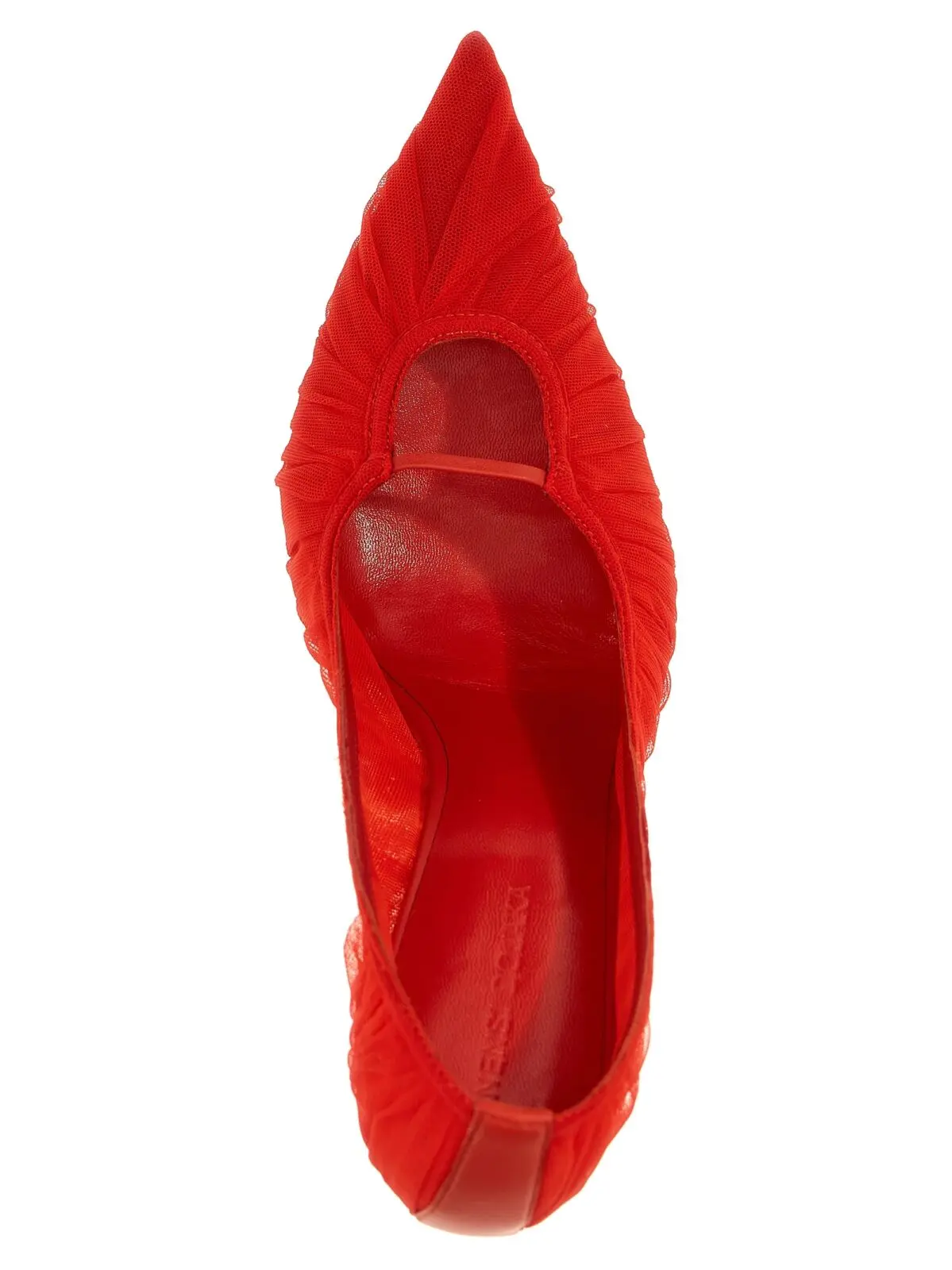 Туфлі з тюлем Nensi Dojaka Червоні 3 Tulle pumps Woman NENSI DOJAKA Red