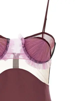 'Explosive Flower Bra' dress Woman NENSI DOJAKA Purple