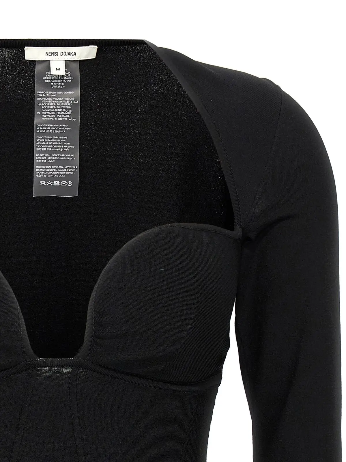 Топ-бюстьє Nensi Dojaka Чорний 3 'Bustier' top Woman NENSI DOJAKA Black